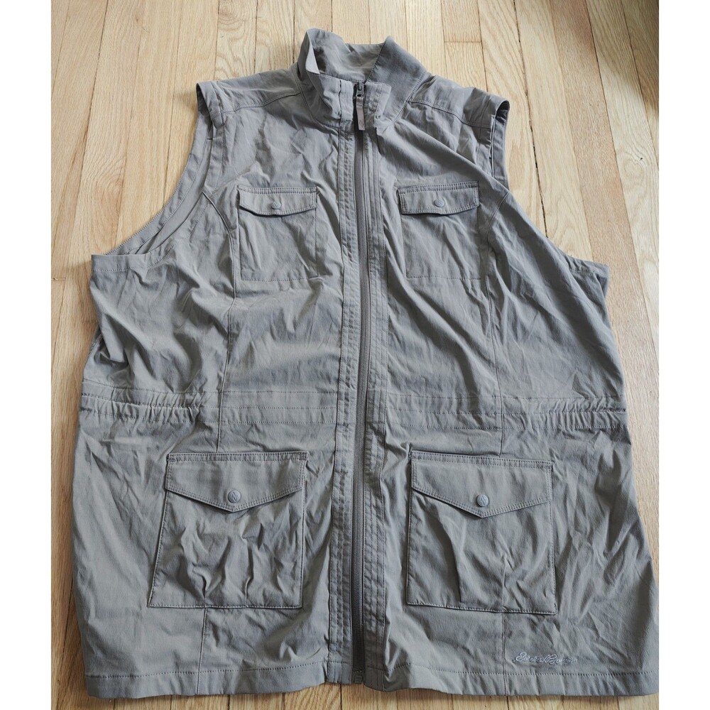 Eddie Bauer Travex Vest Women's 3XL Navy Blue Full Zip Utility Hiking Outdoor